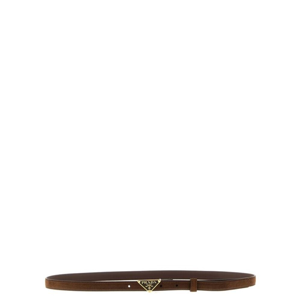 Prada Brown Calfskin Regular Women's Belt